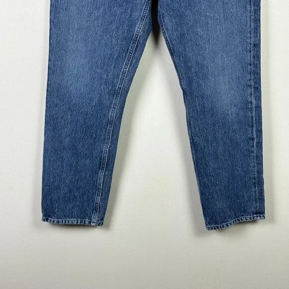 Agolde Riley High Rise Straight Crop Air Blue - Picture 6 of 10